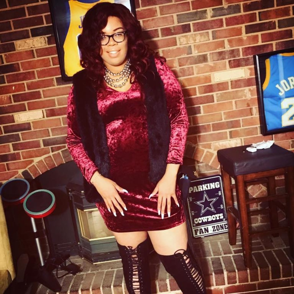 CRUSHED RED VELVET Dress SZ: 1X!!!